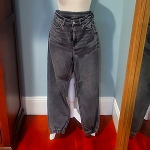 American Eagle Outfitters jean joggers. Dark gray. Size 6.